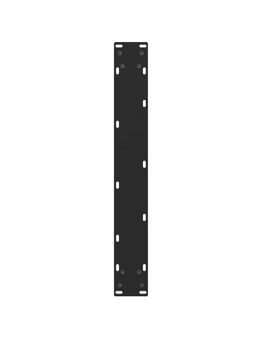 Gambe per tavolo da bar nere 2 pz 60x(100-101) cm in acciaio
