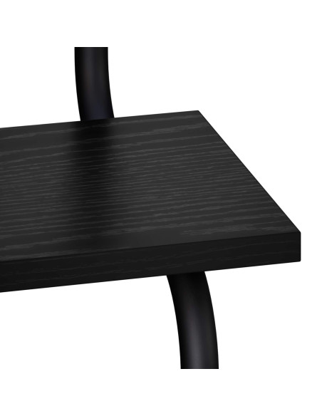 Mensola a muro a 2 livelli Rovere Nero 40 x 24,5 x 61 cm