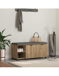 Panca per scarpe con cuscino Rovere Artigianale