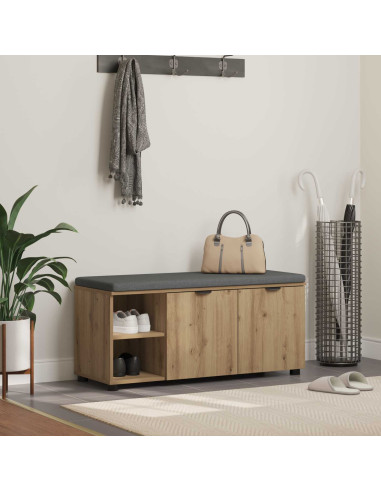 Panca per scarpe con cuscino Rovere Artigianale