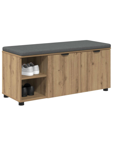 Panca per scarpe con cuscino Rovere Artigianale