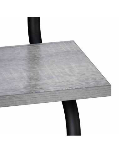 Mensola a muro a 2 livelli Sonoma grigio 40 x 24,5 x 61 cm