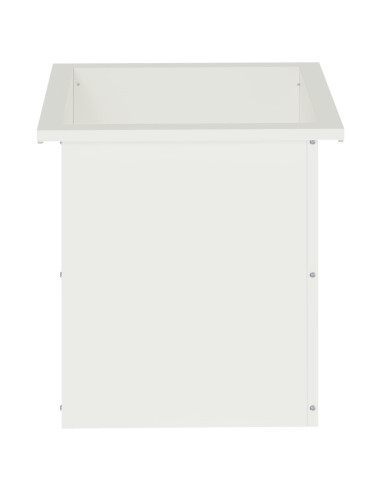 Fioriera da giardino con LED 2 pz Bianco 40 x 40 x 40 cm