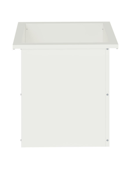 Fioriera da giardino con LED 2 pz Bianco 40 x 40 x 40 cm