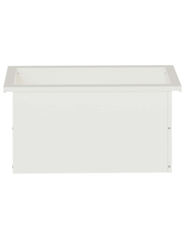 Fioriera da giardino con LED 2 pz Bianco 30 x 60 x 30 cm