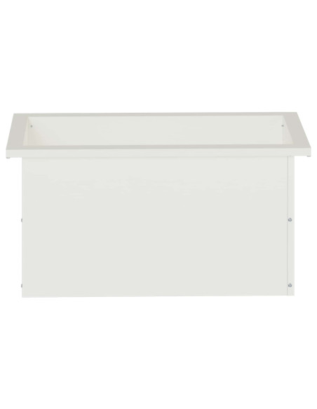 Fioriera da giardino con LED 2 pz Bianco 30 x 60 x 30 cm