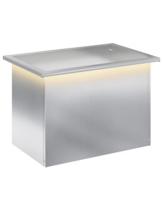 Fioriera da giardino con LED Argento 40 x 60 x 40 cm 2