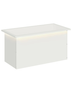 Fioriera da giardino con LED Bianco 40 x 80 x 40 cm Acciaio 2