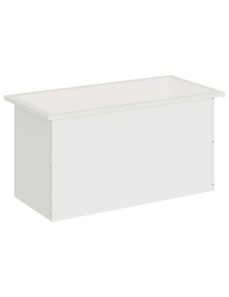 Fioriera da giardino con LED Bianco 40 x 80 x 40 cm Acciaio
