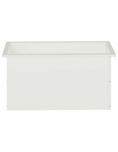 Fioriera da giardino con LED Bianco 40 x 80 x 40 cm Acciaio