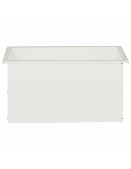 Fioriera da giardino con LED Bianco 40 x 80 x 40 cm Acciaio
