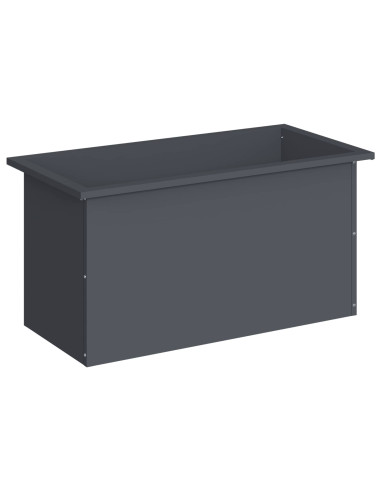 Fioriera da giardino con LED Antracite 40 x 80 x 40 cm Acciaio