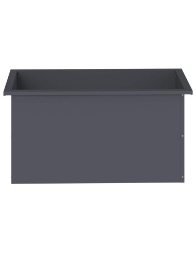 Fioriera da giardino con LED Antracite 40 x 80 x 40 cm Acciaio