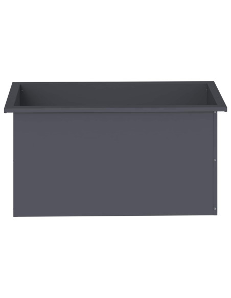 Fioriera da giardino con LED Antracite 40 x 80 x 40 cm Acciaio