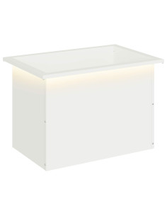 Fioriera da giardino con LED Bianco 40 x 60 x 40 cm Acciaio 2