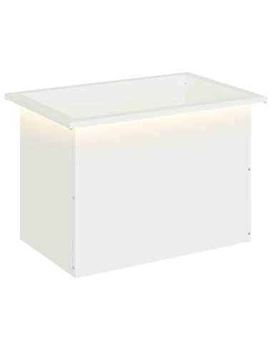 Fioriera da giardino con LED Bianco 40 x 60 x 40 cm Acciaio