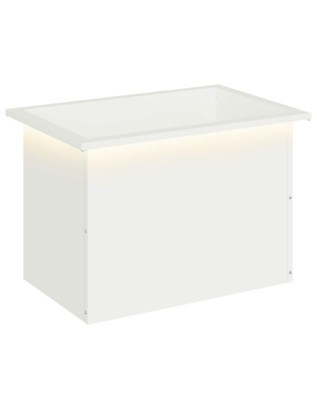 Fioriera da giardino con LED Bianco 40 x 60 x 40 cm Acciaio
