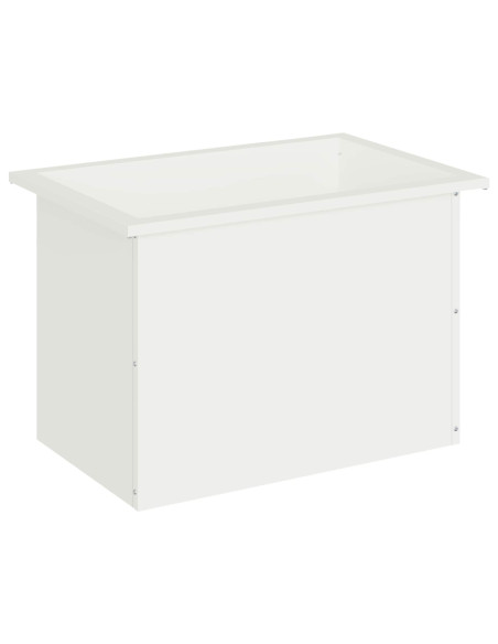 Fioriera da giardino con LED Bianco 40 x 60 x 40 cm Acciaio