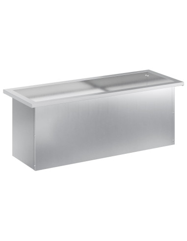 Fioriera da giardino con LED Argento 30 x 80 x 30 cm