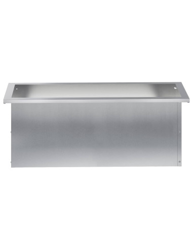 Fioriera da giardino con LED Argento 30 x 80 x 30 cm