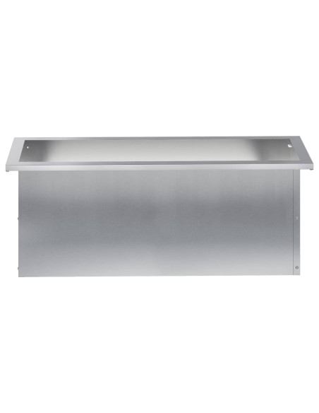 Fioriera da giardino con LED Argento 30 x 80 x 30 cm