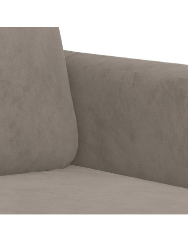Divano a 2 Posti Grigio Chiaro 120 cm in Velluto