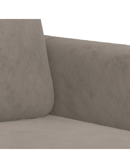 Divano a 2 Posti Grigio Chiaro 120 cm in Velluto