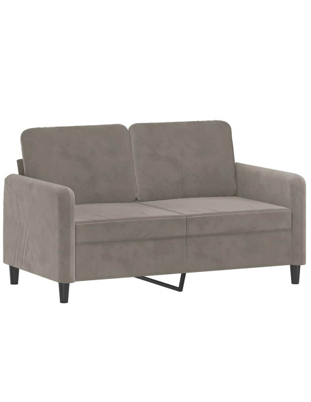 Divano a 2 Posti Grigio Chiaro 120 cm in Velluto