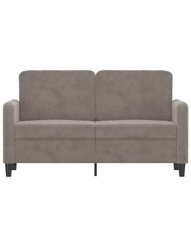 Divano a 2 Posti Grigio Chiaro 120 cm in Velluto