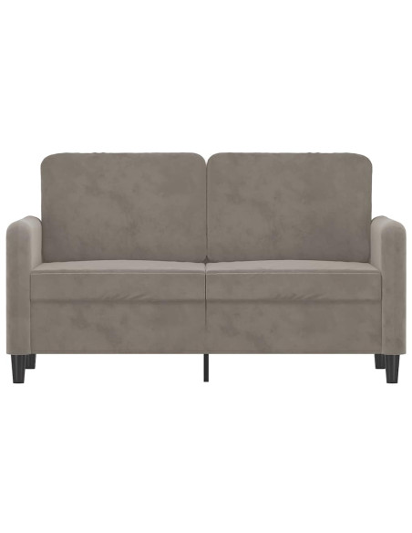Divano a 2 Posti Grigio Chiaro 120 cm in Velluto