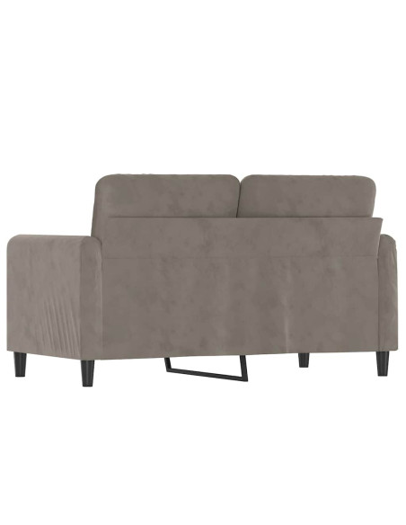 Divano a 2 Posti Grigio Chiaro 120 cm in Velluto