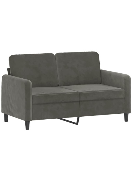 Divano a 2 Posti grigio scuro 120 cm in Velluto