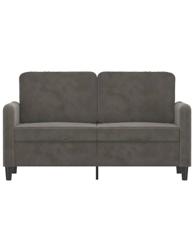 Divano a 2 Posti grigio scuro 120 cm in Velluto