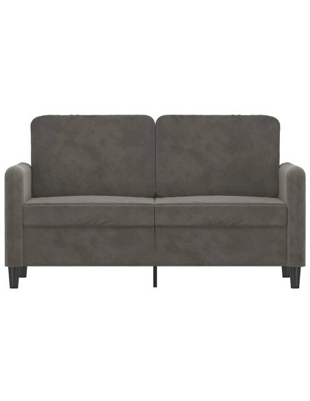 Divano a 2 Posti grigio scuro 120 cm in Velluto