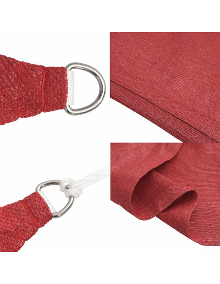 Vela Parasole 160 g/m² Rossa 3/4x3 m in HDPE