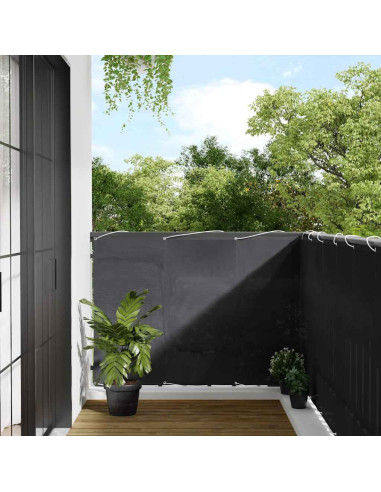 Paravento da Balcone Antracite 120x800cm 100% Poliestere Oxford