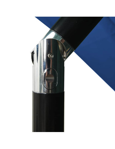 Ombrellone a Sbalzo 3 Livelli Palo Alluminio 2,5x2,5 m Azzurro