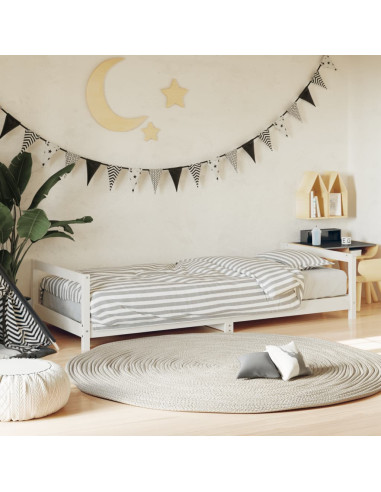 Giroletto per Bambini Bianco 90x200cm in Legno Massello di Pino