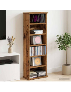Mobile per CD Legno antico 60 x 17 x 92 cm Legno ingegnerizzato