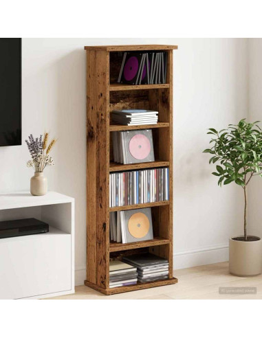 Mobile per CD Legno antico 60 x 17 x 92 cm Legno ingegnerizzato