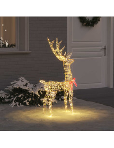 Renna 3D 140 LED Bianco caldo 128 cm PET