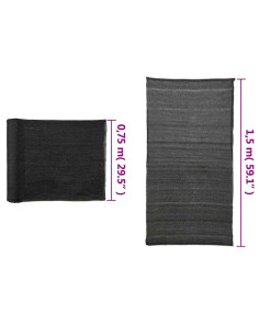 Rete per Privacy in HDPE 1,5x10 m Nera