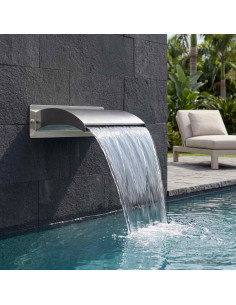 Cascata da Piscina con Luce LED Acciaio Inox 304