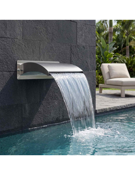 Cascata da Piscina con Luce LED Acciaio Inox 304