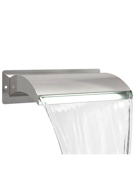 Cascata da Piscina con Luce LED Acciaio Inox 304