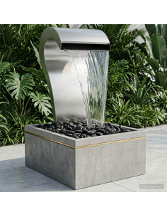 Cascata da Giardino Acciaio Inox 304 54,5 x 34 x 83 cm Argento
