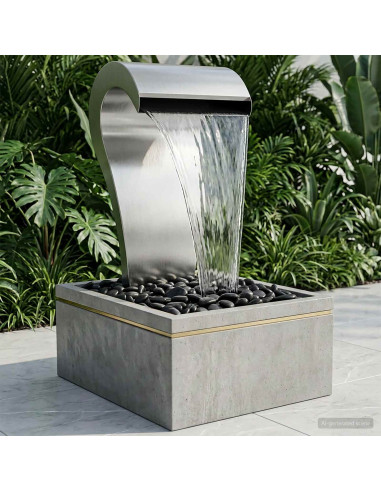 Cascata da Giardino Acciaio Inox 304 54,5 x 34 x 83 cm Argento
