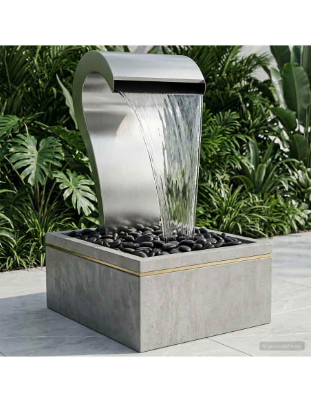 Cascata da Giardino Acciaio Inox 304 54,5 x 34 x 83 cm Argento