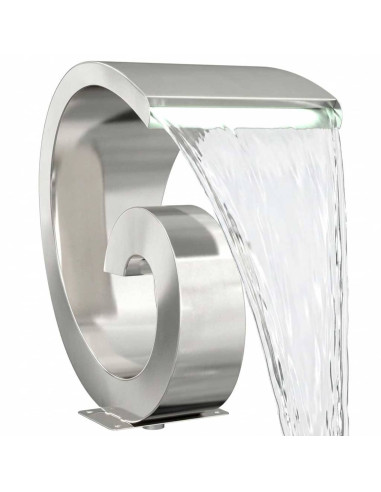 Cascata da Piscina con Luce LED Acciaio Inox 304