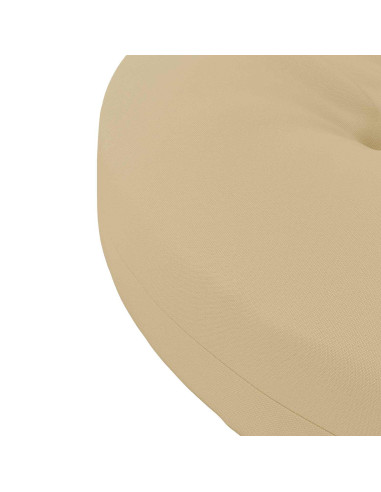 Cuscini per Sedia in 4 Pezzi 4 pz 100% Poliestere Beige